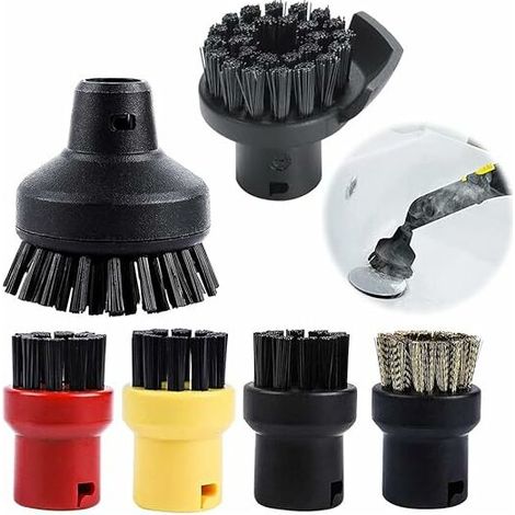 Set Aus 6 Rundbürsten Für Kärcher Dampfreiniger Sc1 Sc2 Sc3 Sc4 Sc5 Sc7 Ctk10 Reinigungsbürste 2 Große Düsen Rundbürsten + 4 Kleine Düsen Rundbürsten