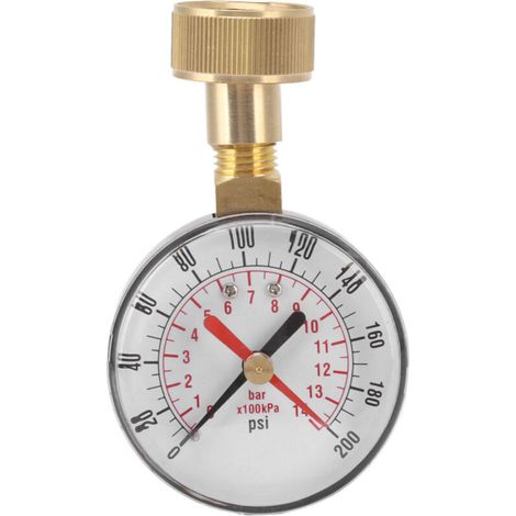 Wasserdruckmanometer 0 Bis 200 Psi – Messgerät Mit 3/4-zoll-innengewinde – Aluminium-eisen-legierung – Einfache Installation Für Wassersysteme
