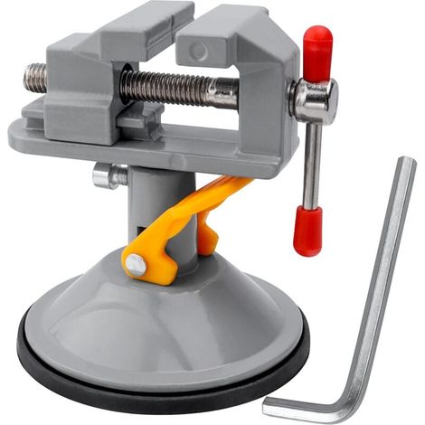 Mini-schraubstock Mit Saugnapf Aus Stahl – 360°-drehung – Kleiner Arbeitsschraubstock – Saugnapf-klemme – Mini-tisch – Handwerkzeug Mit Sechskant
