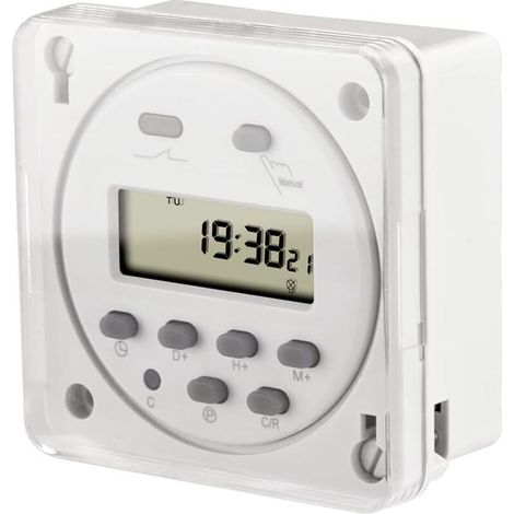 Programmierbarer Digitaler Lcd-zeitschalter Cn101a Dc12v 16a Spst Mit Weißem Wasserdichtem Gehäuse