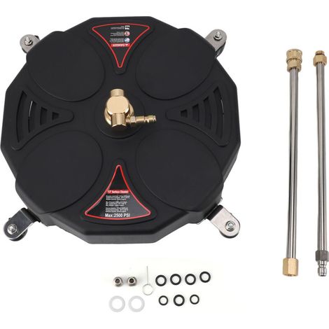 Oberflächenreiniger Für Hochdruckreiniger, 13 Zoll, Zubehör Mit 4 Rädern, 2500 Psi, 1/4 Zoll, Schnellanschluss, Oberflächenreiniger Für Hochdruckreiniger
