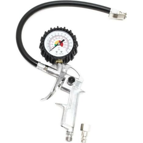 Luftdruckprüfpistole 0-16 Bar Mit Manometer Für Auto- Und Motorradreifen