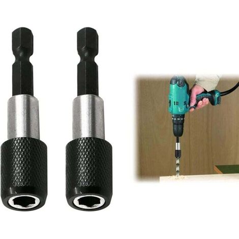 Magnetischer Bithalter, Bithalter Für Schlagbohrschrauber, Magnetischer Sechskant-bithalter, Sechskant-bithalter Für Schraubendreher, Verlängerung Mit Sechskantschaft, Drehbarer Bithalter, 2 Stück