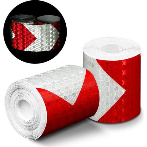 Reflektierendes Signalband 50 Mm X 3 M – Wasserdichtes Pvc Mit Wabenmuster – Hochintensiv Für Verkehrssicherheit – 2er-pack