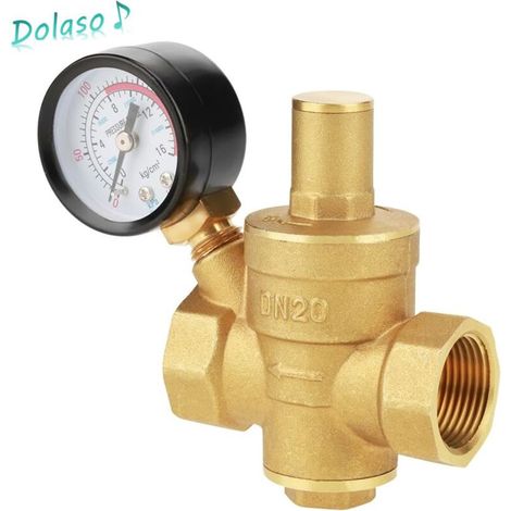 Einstellbares Messing-wasserdruckminderventil Mit Integriertem Manometer, Ventil Für Kalt- Und Warmwasser, Einfache Installation