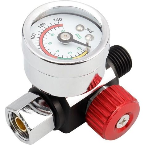 1/4" Luftdruckregler, Pneumatischer Druckregler, Manometer Für Spritzpistole, Pneumatikwerkzeug-zubehör, 0-10bar 0-140psi