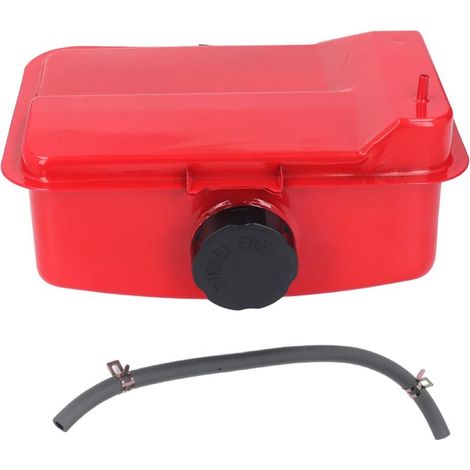 Dieselkraftstofftank Für Rasenmäher 186f 188f 192f 195f – Inklusive Ölschlauch – Material: Eisen – Abmessungen 280x170x130mm