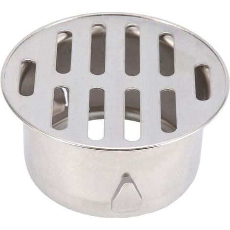 Edelstahl-bodenablauf, Runder Gitterdeckel Gegen Verstopfung, Ablaufsieb Für Balkon, Badezimmer Und Küche (75 Mm Flacher Auslauf)