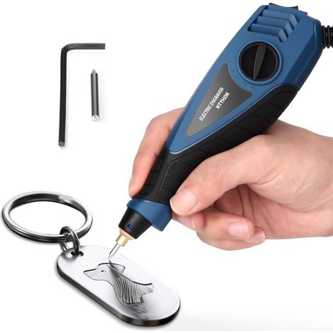 25-w-gravierstift Mit 6 Geschwindigkeitsstufen Für Metall, Holz, Glas Und Kunststoff, Tragbares Gravierwerkzeug Mit Wolframkarbid-bohrer Und Inbusschlüssel