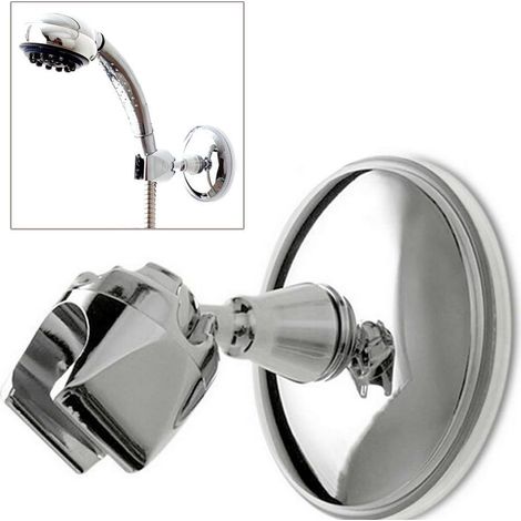 Duschhalterung Mit Saugnapf, Verstellbare Wandhalterung Aus Chrom Mit 360° Drehbarem Duschhalter