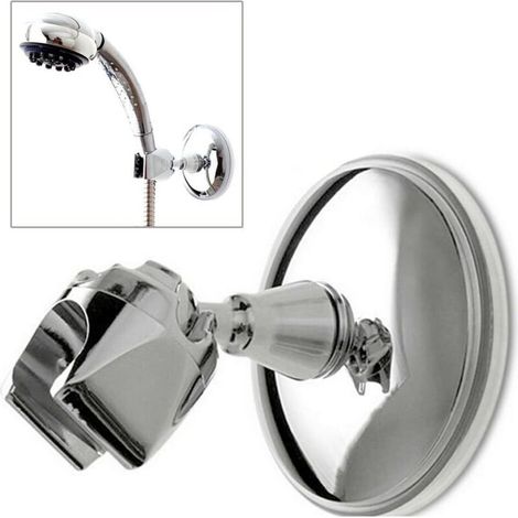 Duschhalterung Mit Saugnapf, Verstellbare Wandhalterung Aus Chrom Mit 360° Drehbarer Duschbrause-halterung