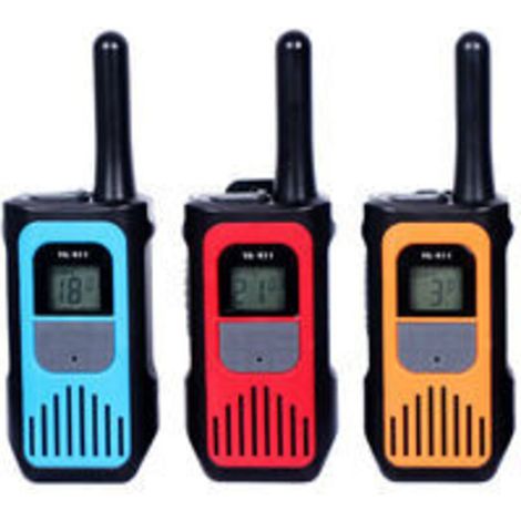 3er-set Wiederaufladbarer Walkie-talkies – Reichweite Bis Zu 25 Km – 16 Kanäle Mit 121 Codes – Akkulaufzeit 3–4 Tage – Vox-funktion Für Abenteuerspiele