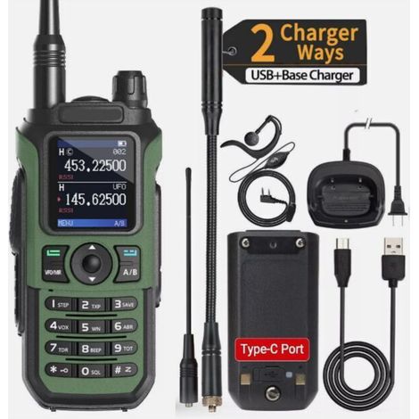 Walkie-talkie Baofeng Uv-21 Pro V2 – Erweiterte Reichweite 10 Km – Wiederaufladbar – 16 Kanäle – Integrierte Led-taschenlampe – Professionelle Kommunikation