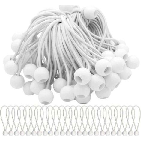 Satz Von 50 Elastischen Spanngurten, 150 Mm – Gummi Und Kunststoff – Witterungsbeständig – Für Zelte, Banner Und Planen