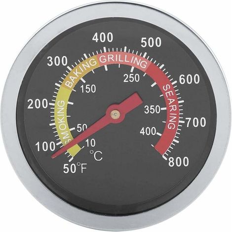 Professionelles Grill-bratenthermometer – 7 Cm Zifferblatt, Edelstahl, Messbereich 50–800 °f, Für Ofen, Räucherofen Und Grill