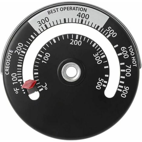 Magnetischer Ofenthermometer, Feuerthermometer Zur Temperaturmessung Für Runde Holzkaminrohre Und Öfen
