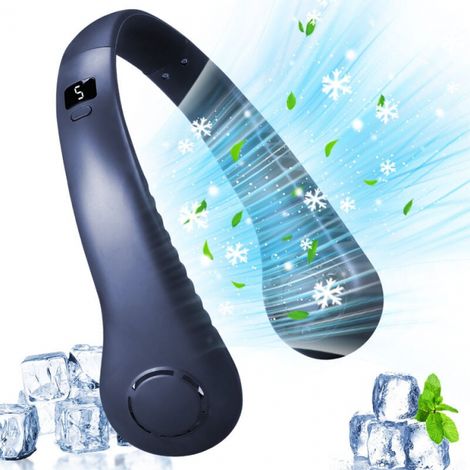 Tragbarer, Klingenloser Ventilator 3000mah – Digitale Anzeige – 5 Einstellbare Geschwindigkeiten – Leise 36db – Usb-c Wiederaufladbar