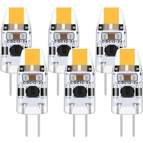 G4 Led Glühbirne 2w, 6 Stück 12v G4 Birne Warmweiß 3000k, Led G4 Lampe Entsprechend 15w G4 Halogenlampe, Halogen Led Lampe 200lm, Dimmbare G4 Led 360° Abstrahlwinkel Flimmerfrei