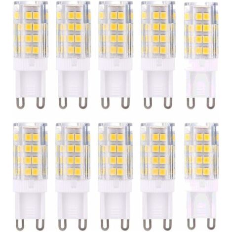 G9-led-glühbirnen, Warmweiß (3000 K), 5 W, Entspricht 40-w-halogenlampen, 420 Lumen, Nicht Dimmbar, 10er-pack