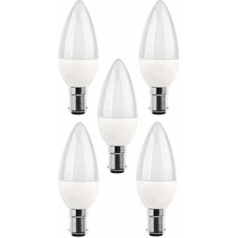 5er-pack Led-b15-glühbirnen, 5-w-glühlampe, 220 V, 270 Lm, Tageslicht 3000 K, B15-bajonettsockel-lampe, [energieeffizienzklasse A+].