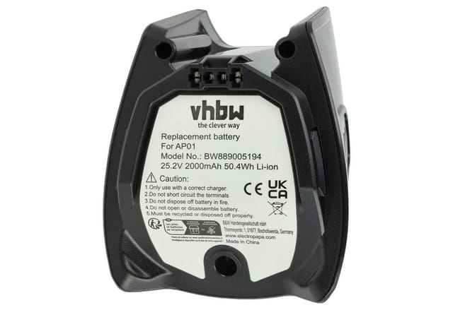 Vhbw - Akku kompatibel mit Miele Triflex HX1, HX1, HX1 Facelift, HX2, Triflex HX1 Facelift Staubsauger Schwarz (2000 mAh, 25,2 v, Li-Ion)
