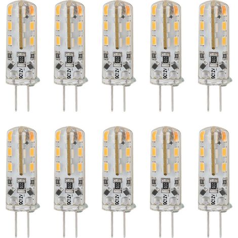 10 Stück G4 Led Glühbirne 1,5w Dc12v Warmweiß 3000k 110lm Zweistift-led-lampen Für Schrankbeleuchtung Hof