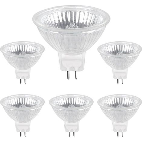 Halogenlampe Gu5.3 35w 12v, 400lm Warmweiß 2700k Dimmbar, Mr16 Strahler Lampe, 6er Pack