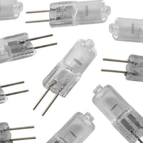 10x Dc 12v Halogenlampen Gy6.35/g6.35 50w Dimmbar Warmweiß 2700k 2-polig Transparente Kapsellampe Für Kronleuchter, Schreibtischlampe, Hängelampe, Pendelleuchte