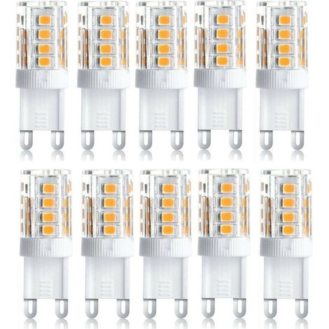 10er-pack Led-projektor, Dekoratives Led-licht, G9-led-glühbirne, 5 W Warmweiß/kaltweiß, Energiesparende Led-lampen, Ersatz Für Halogenlampen, Ac 230 V, Nicht Dimmbar