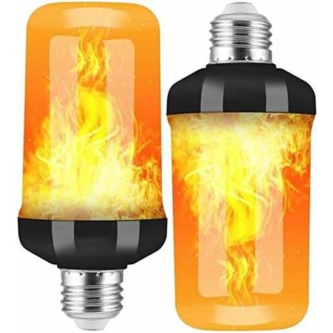 2er-pack E27 Led-flammenampullen, 4 Modi Mit Schwerkraftsensor, Flammenlampen Zur Dekoration Für Weihnachten, Innen-/außenbereich, Bar Und Party (13865 Mm)