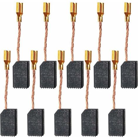 10 Stück Kohlebürsten Zubehör Für Elektrowerkzeuge, Kohlebürste Für Elektrische Winkelschleifer (15 X 8 X 5 Mm), T-audace