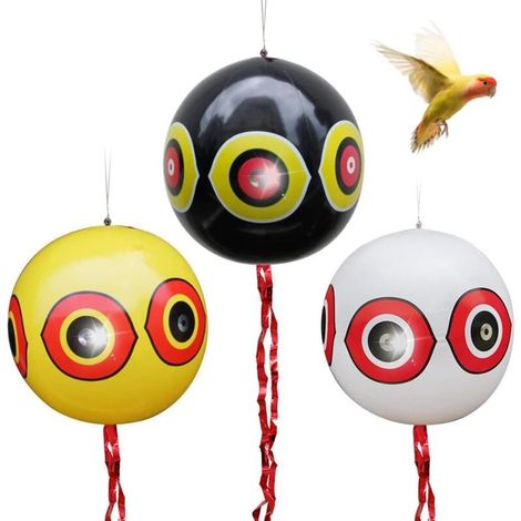3er-set Anti-vogel-ballons Mit Augen, Vogelschreck-ballons, Vogelabwehr, Taubenabwehrmittel, Taubenschreck Mit Seil, 3 Farben