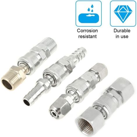 Luftkompressor-schlauchverbinder, 8-teiliges Set Mit 1/2" Bsp Außengewinde, Schnellkupplungen, Einschließlich 8 X 12 Mm Schnellkupplung Und Steckverbinder