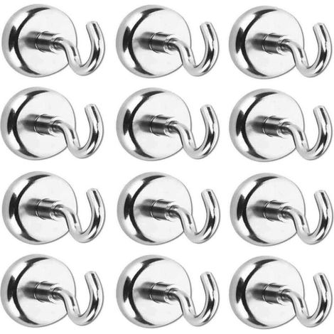 12er-set Magnetische Häkelhaken Mit Neodym-magneten, Magnet-häkelhaken, Starker Neodym-magnet Mit Einer Anziehungskraft Von 5,5 Kg
