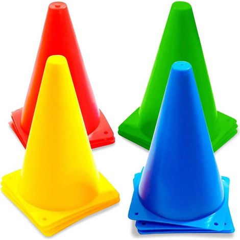 12 Verkehrsleitkegel, Pylonen, Verkehrshütchen, 23 Cm – Robust