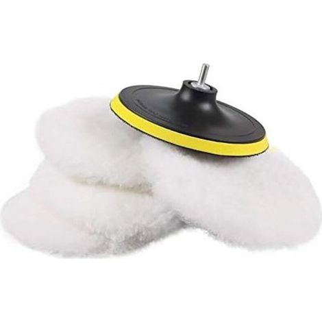 5 Stück 180mm Wollpolierschwamm-scheiben, Polierpads Für Poliermaschine