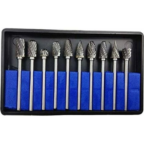 10 Stück 3mmx6mm Rotierende Hartmetall-fräser, Drehfräser, Gravierstift, Dremel-werkzeuge Für Holzbearbeitung Und Gravur, Bohren