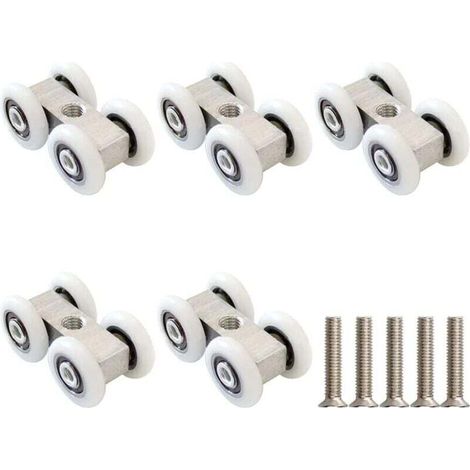 Rollen Für Schiebetüren, 5er-pack, Kugellager Für 20-mm-profil, 4 Rollen, Rolle 42x21,5 Mm