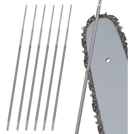 Runde Feilen, 6 Stück 4,8 Mm Kettensägen-feilen Zum Schärfen Der Sägekette, Zum Schärfen Der Zähne Einer Kettensäge Und Zum Vergrößern Runder Öffnungen