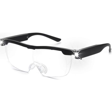 180% Lupenbrille Mit Wiederaufladbarem Led-licht - Starke Vergrößerungsbrille - Freisprech-lupenbrille Für Naharbeit, Handwerk, Juweliere, Lesen Und Hobby