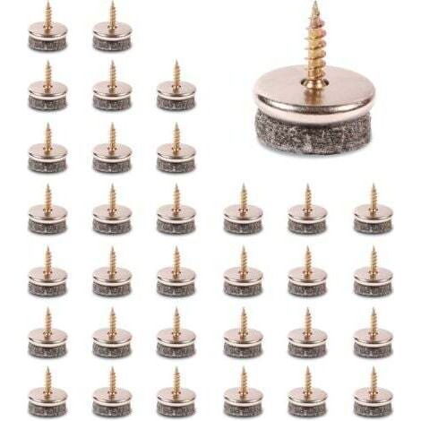 Patins Meubles - 32er Pack Stuhlgleiter. Möbelgleiter Mit Dicken 5-mm-filzpolstern Sind Ein Idealer Schutz Für Stuhlbeine. Stuhlgleiter Mit Einfacher Schraubenmontage