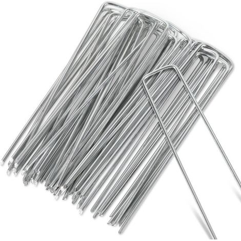50-1000 Stück Verzinkte Stahl-heringe, Ø 2,8 Mm, Zur Befestigung Von Unkrautvlies Und Gittern - 50x