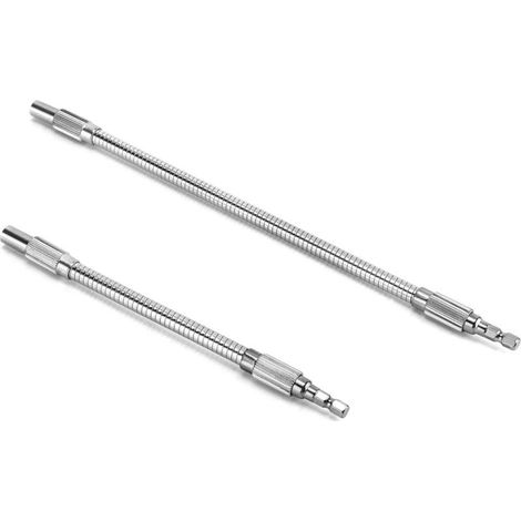 Flexible Verlängerungen Für Bohrer, Flexwelle Für Bohrmaschine Schrauber, 1/4'' Sechskantschaft, 200mm Und 300mm (2 Stück)