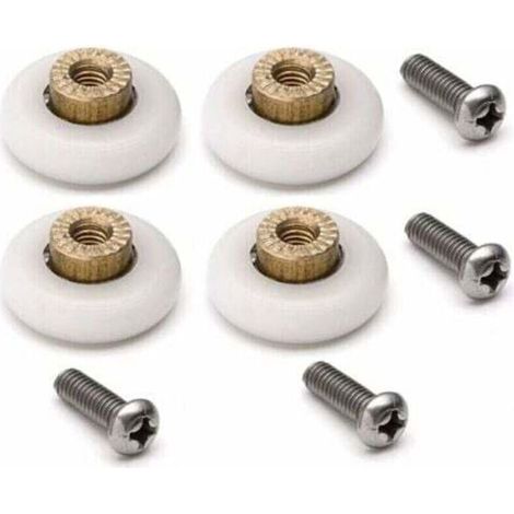 Ersatzrollen Für Duschschiebetüren, 4er-pack, Mit M6-schrauben, Durchmesser 20 Mm.