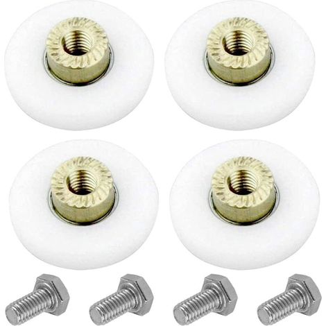 Schiebetürrolle, 4 Stück Duschrollen, Duschläufer, Rollenrad Für Duschtür, Ersatzrollen Für Schiebetüren (20mm)