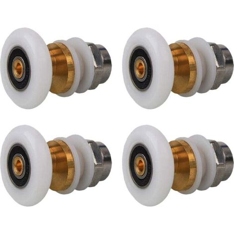 Duschentürrollen 20mm, 4er Set Messing-schiebetürrollen Für Duschtüren, Ersatzrollen Für Schiebeduschtüren Aus Glas (20mm)