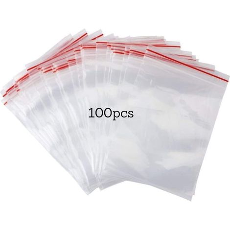 100 Stück Transparente (10 X 15 Cm) Wiederverschließbare Zip-beutel, Transparente Zip-tüten, Plastiktüten Mit Reißverschluss