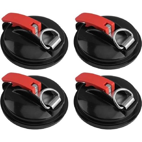 4 Stück Saugnapf-befestigungsanker Mit Haken, Vakuum-saugnäpfe, Karosserie-saugnapf, Für Planen, Camping, Auto, Familie, Multifunktional