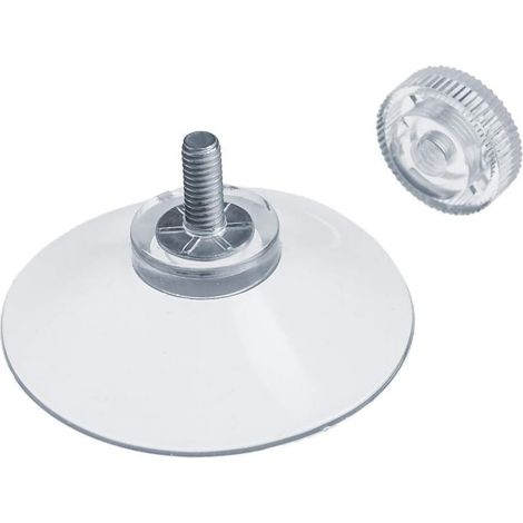 10 Saugnäpfe Ø 40 Mm Mit M4x10mm Gewinde Mit Transparenten Rändelmuttern
