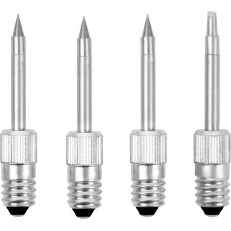 4er-pack Ersatz-lötspitzen Für 8w Usb-lötkolben, Tragbare Lötspitzen Für Reparaturarbeiten (rundspitze E10-b3 + Hufeisenspitze E10-c1)